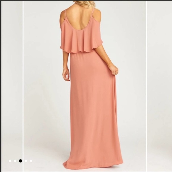 Show Me Your MuMu Caitlin Ruffle Maxi Dress Mauve - Picture 4 of 10